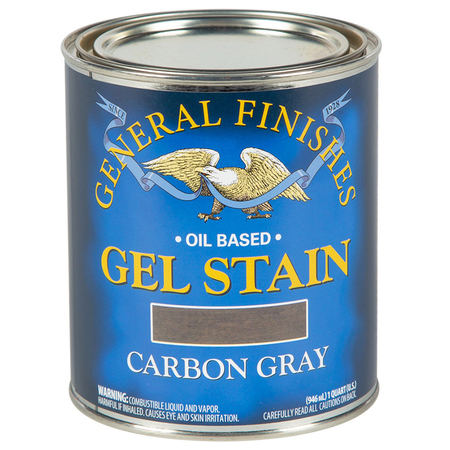 GENERAL FINISHES 1 Qt Carbon Gray Gel Stain Oil-Based Heavy Bodied Stain CQT